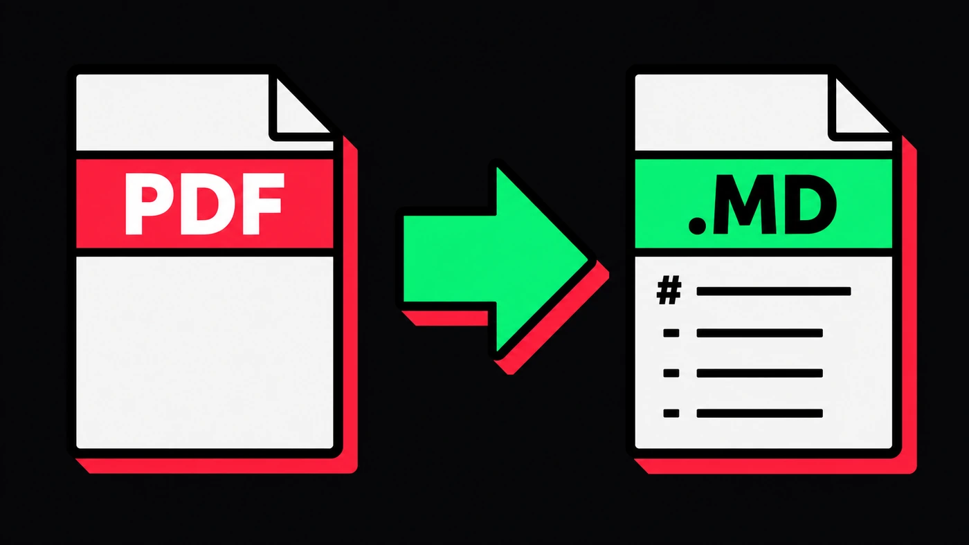 A cluttered document crammed with scattered colored scraps and blocks on the left, a bold green arrow pointing right to a clean, tidily organized document with neat lines and blocks.